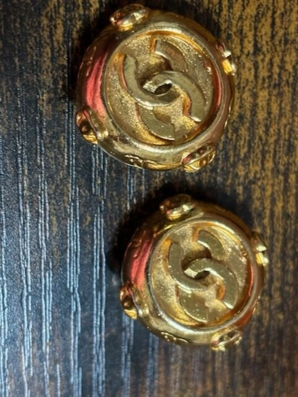 Vintage Chanel 24K plated Interlocking CC Logo Women's Clip Earrings - Authentic
